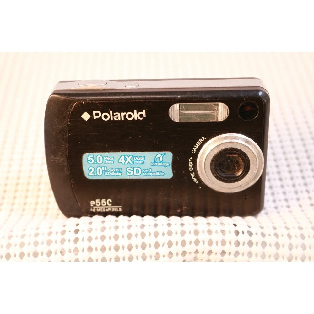 Polaroid a55C Digital Camera 5MP 4X Zoom Black For Parts Repair As Is